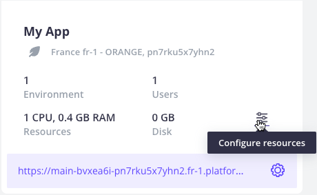 Project card