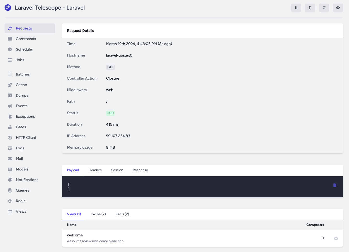 Laravel Horizon Dashboard